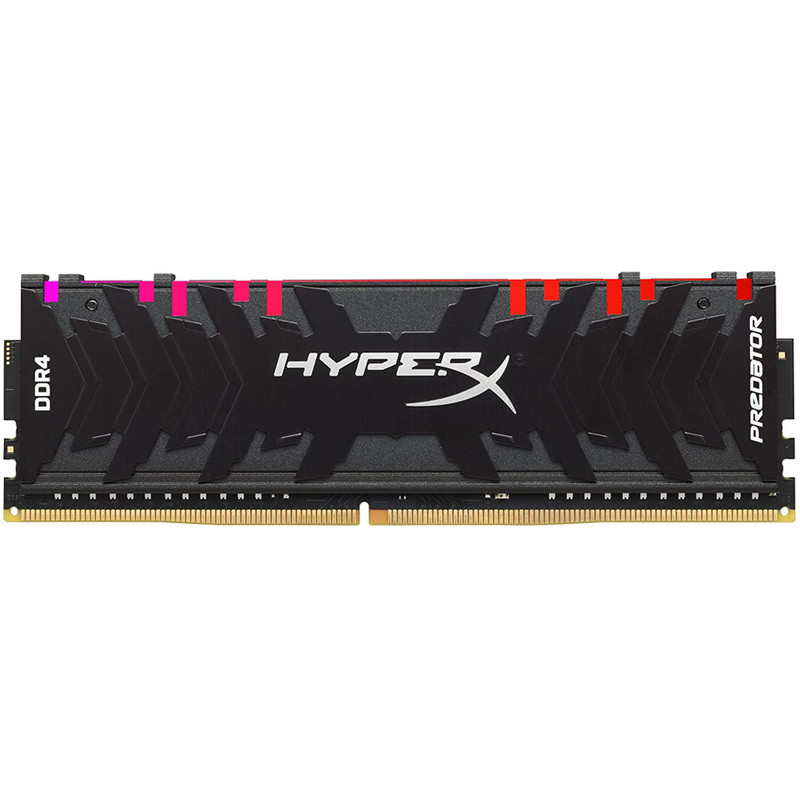 رم دسکتاپ DDR4 تک کاناله 3200 مگاهرتز CL16 کینگستون مدل HyperX Predator RGB ظرفیت 8 گیگابایت 